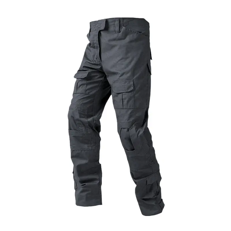 Personalizado azul marino pantalones hombres camuflaje táctico carga pantalones estilo de combate de paintball