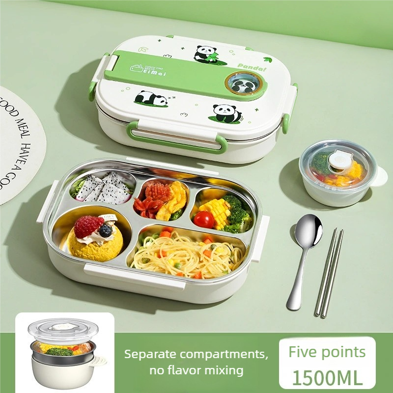 Panda vert à cinq compartiments