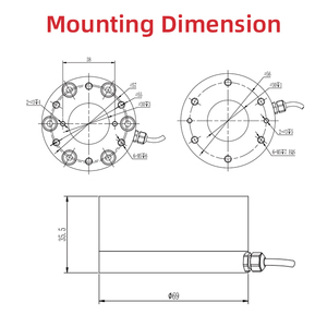 6-axis <strong>load</strong> cell for <strong>robot</strong> arm force measurement <strong>system</strong> - Product Image 2