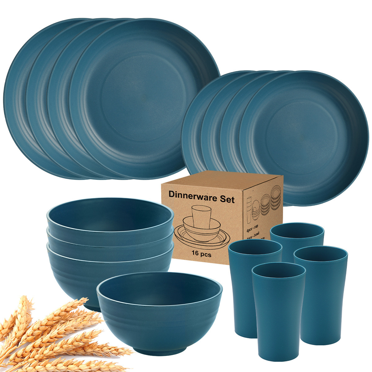 Ensemble 16 pièces Marca bleu
