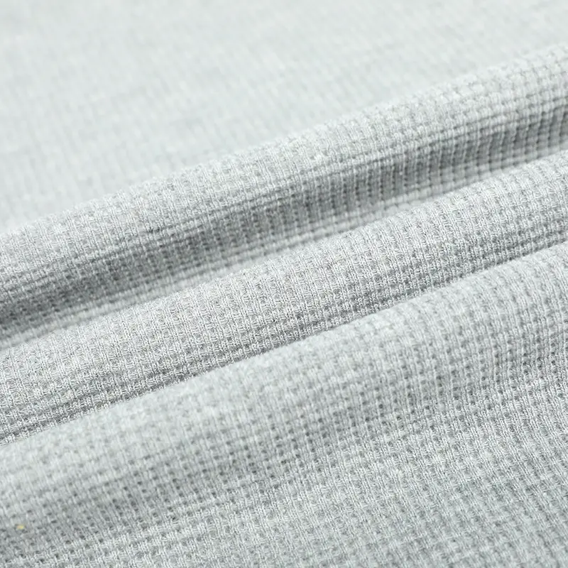 Nuovo stile 40% poliestere 60% cotone tessuto a maglia a coste lavorato a maglia confortevole tessuto CVC Waffle