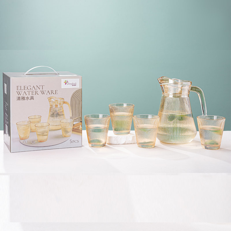 White Elegant water ensemble cinq pièces (ambre) une boîte de 12 sets