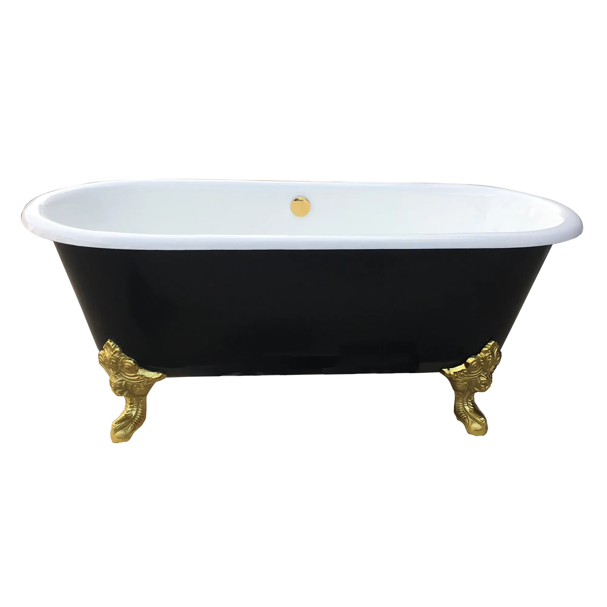 deep soaking black imperial freestanding bathtub with custom-made color paint