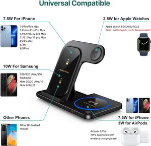 Mobile Phone 15w Fast 3 in 1 Wireless <strong>Charger</strong> Foldable 3 in <strong>One</strong> 1 Stand Wireless Charging iphone Samung Smart Cell Phone - Product Image 6
