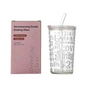 420ML Student Summer <strong>Cup</strong> with Covered Glass Sippy <strong>Cup</strong> Glass <strong>Cup</strong>