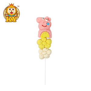 Bán Buôn Phim Hoạt Hình Hoa Và Hình Dạng Động Vật Hương Vị Trái Cây <span class=keywords><strong>Marshmallow</strong></span> <span class=keywords><strong>Lollipop</strong></span> Mềm Kẹo Bông - Product Image 3