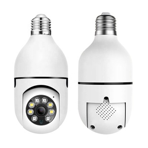 5GHZ 360全景无线高清夜视网络监控迷你安全家庭安全无线灯泡PTZ网络闭路电视摄像机