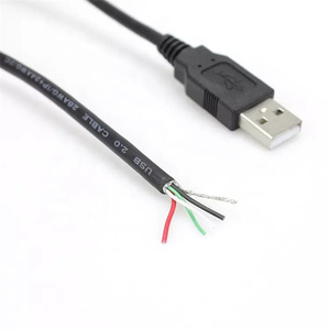 Cable USB 2,0 A macho A 2 pines 4 pin, cable de alimentación de extensión de extremo abierto
