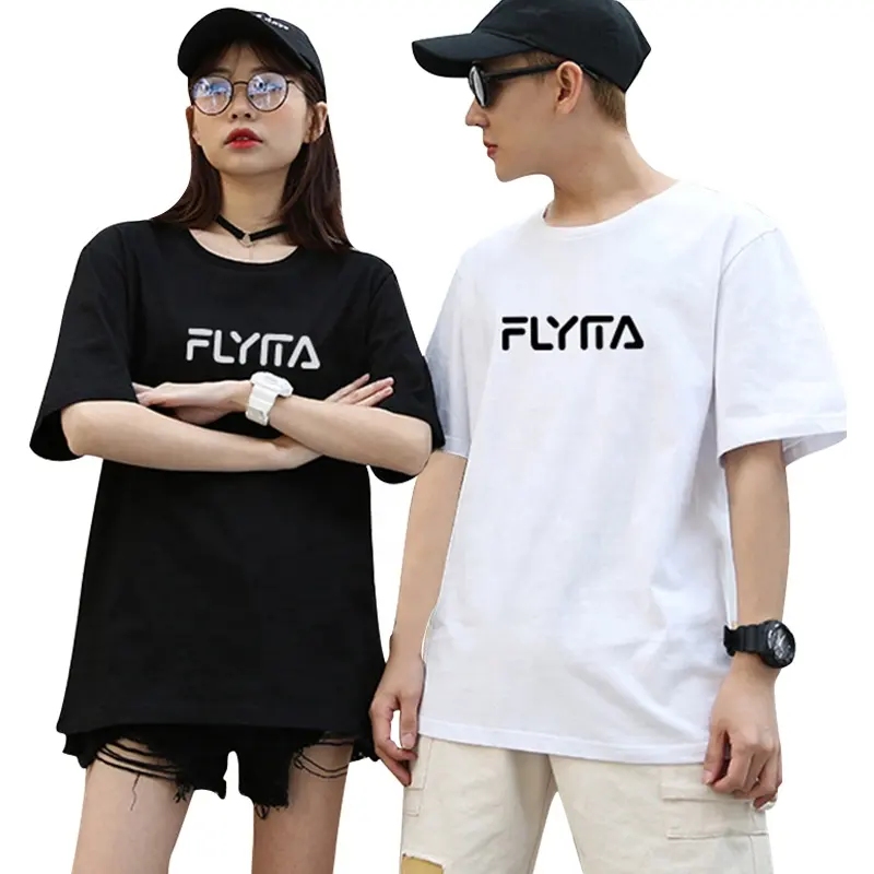 Flyita 2021 Nova Marca de Moda Camiseta 100 Algodão Orgânico de Manga Curta t-shirt Hip Hop Meninos E Meninas T-shirt Com Impressão Do Logotipo