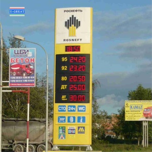 8 Zoll Form 8.888 8.889/10 Fernbedienung 7-Segment-Ziffernanzeige LED-Gaspreis schild für Tankstelle