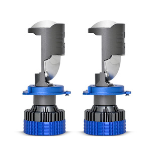 2024 yeni Led araba farlar A7 H4 küçük araba Led farlar Lens 60W yüksek ışın Mini Bi Led projektör Lens ampuller araba aksesuarları - Product Image 1