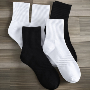 <strong>Men's</strong> High Quality Cotton Dress Breathable Custom Made Ankle <strong>Hosiery</strong> White Black Solid Colours Casual Autumn Bottom