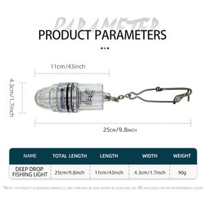 Deep <strong>Drop</strong> Fishing Light AA Battery Underwater Green Squid Net Floating Fish Attracting Lures Lamp With Fishing <strong>Swivel</strong> Pin - Product Image 6