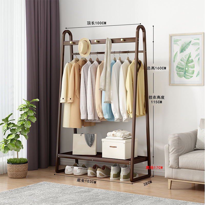 Walnut-colored 100cn coat rack
