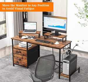 Credenza Table Executive Office Partition Desk Computadora Estación DE TRABAJO Mesas de computadora - Product Image 4