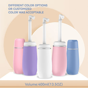 工場供給2025ポータブル400ML/13.5oz ABSビデットボトルハンドヘルドShattaf容易な会陰回復クリーニング浴室屋外