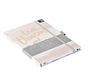 Organizador de diario de tapa dura de papel de fábrica con página troquelada índice impreso cubierta planificador cuaderno con banda elástica y lazo para bolígrafo