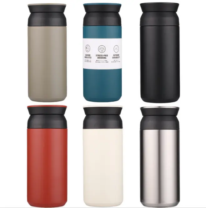 En Stock 350/500ml élément tasse extérieur enfants isolation tasses bouteille de café pratique cadeau EU US Best-seller Camping moderne