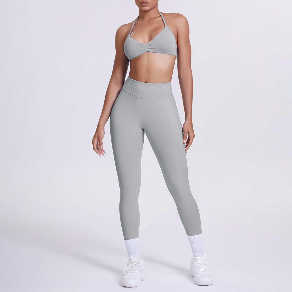 Conjunto de sujetador y pantalón - gris claro