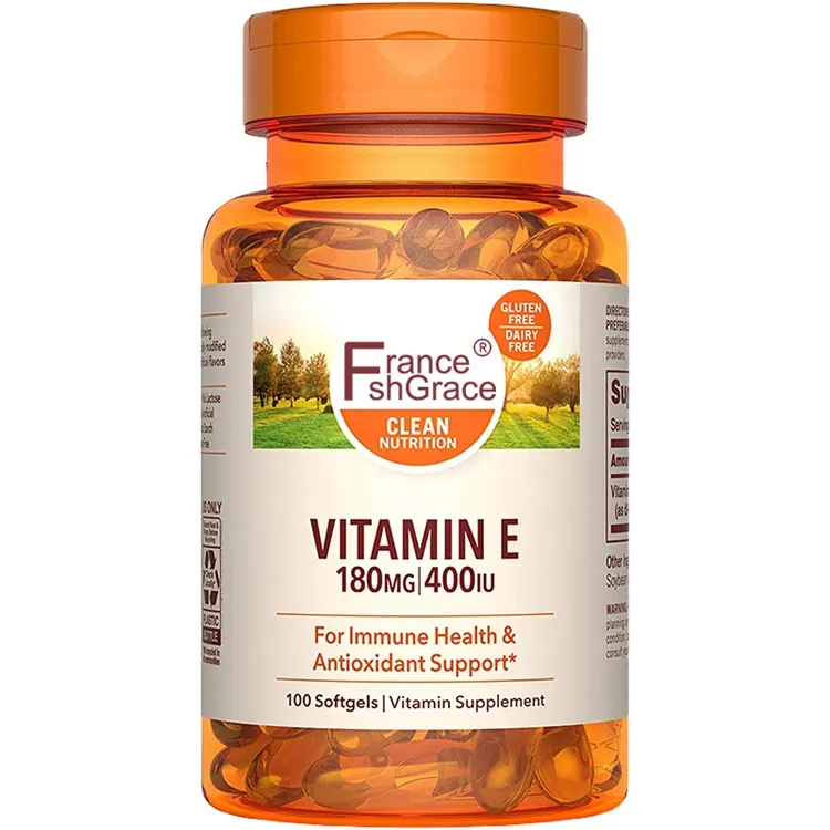 100 Softgels dinh dưỡng vitamin E vitamin bổ sung cho lmmune sức khỏe và chất chống oxy hóa hỗ trợ