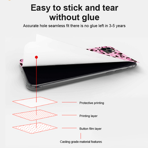 3D kabartmalı renk 3m hidrojel ekran koruyucu Film Tpu Pvc çıkartmalar kağıt cep telefonu cep Smartphone için arka kapak cilt - Product Image 5