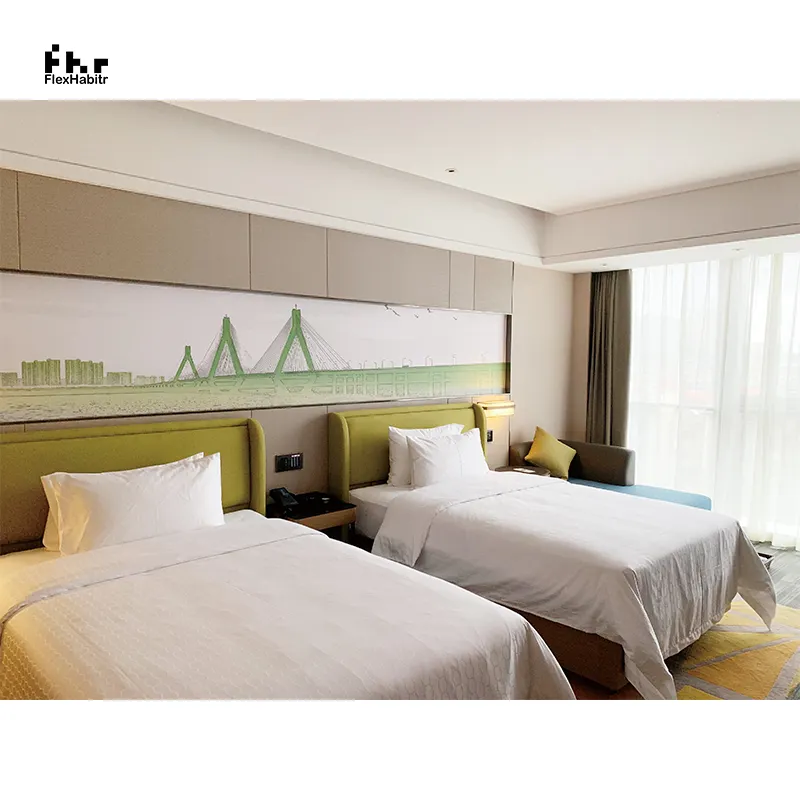 เตียงไม้ยางพาราธรรมชาติแบบร่วมสมัยแพลตฟอร์มเตียงหุ้มหัวเตียงสำหรับเตียงขนาดเต็มเตียงคิงควีนไซส์