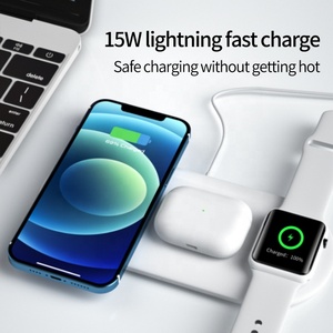IPhone için 3 In 1 taşınabilir kablosuz şarj cihazı tip-c hızlı kablosuz şarj kiremit Pad Apple izle 6 5 4 3 2 Airpods Pro - Product Image 5