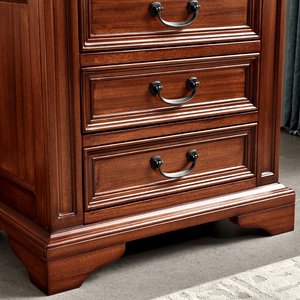 Nhà Máy Cửa Hàng Mỹ Phong Cách Rắn Gỗ Bàn Đêm Với 3 Ngăn Kéo Bên Bảng Cho Đồ Nội Thất Phòng Ngủ - Product Image 5