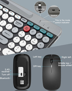 Combo Keyboard Mouse Set 79 Keys Mechanical Gamer Teclado Gaming Computer 2,4G Teclado y mouse inalámbricos para LOL Dota PUBG - Product Image 6
