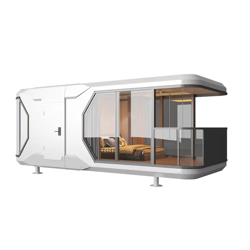 Alta qualidade luxo moderno modular móvel maçã cabine hotel recipiente casa pré-fabricada espaço cápsula casa