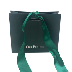 Wholesale Ribbon <strong>Handle</strong> Custom Design Printed logo Luxury Shopping Gift Customize Paper Bag - Product Image 3