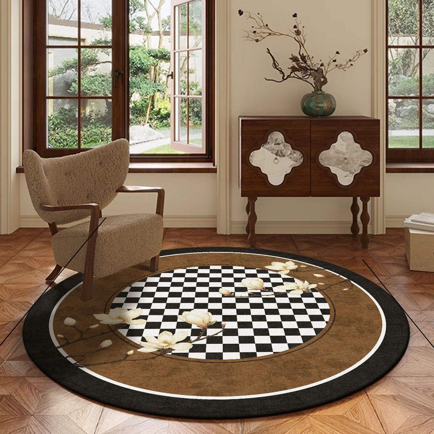 Branches de jade et ombres clairsemées