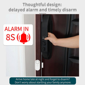 Accesorios multifunción para el hogar, ventana, puerta, Sensor de contacto magnético, alarma de retardo, volumen independiente, alarma de timbre de puerta ajustable - Product Image 5