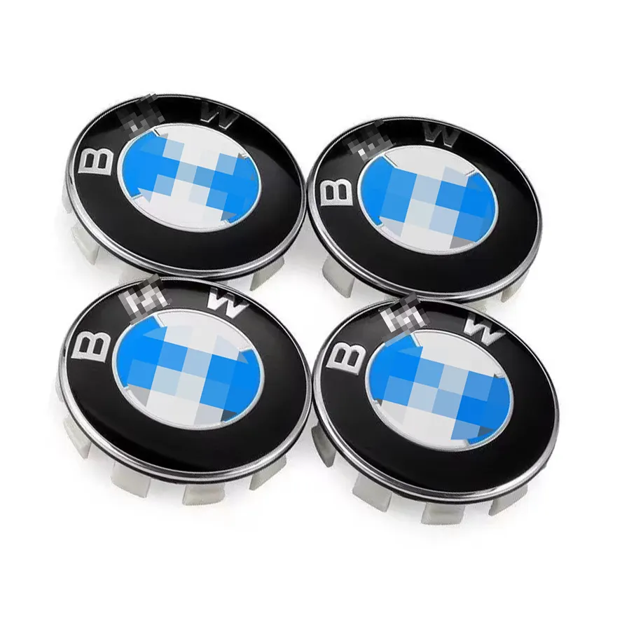 Tapas centrales de rueda para BMW, insignias de emblema, 68mm