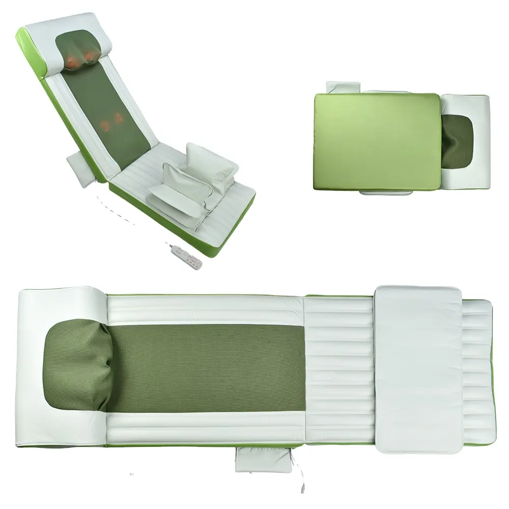 3D Shiatsu pressione aria massaggio materasso con riscaldamento a basso rumore Thai massaggio tappetino letto con spugna flessibile