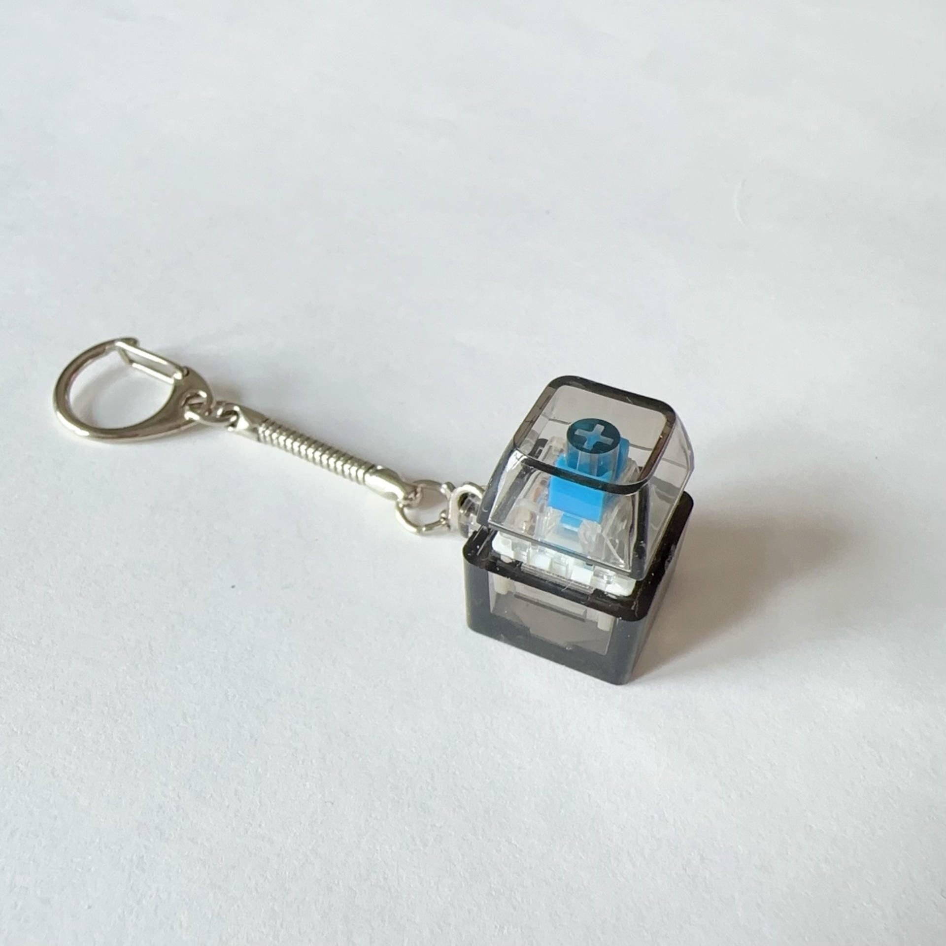 PC negro transparente - un botón - cadena hueso de serpiente