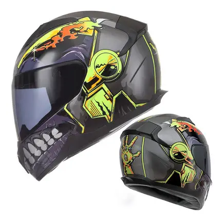 Casco Moto da corsa integrale Motor Riding ABS Casco Motocross Moto Casco Moto Moto doppia visiera Flip up