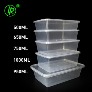 Tedarikçi mikrodalga güvenli istiflenebilir dikdörtgen şeffaf yemek kabı tek kullanımlık plastik şeffaf gıda hazırlık konteyner - Product Image 5
