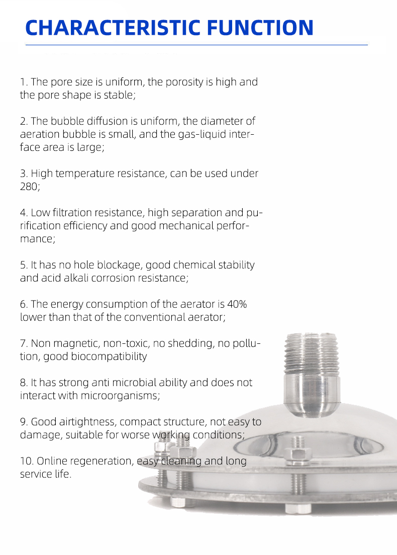 Qlozone Fish Pond Farming Aeration Diffuser Disc Air Diffuser Dia 170mm 3