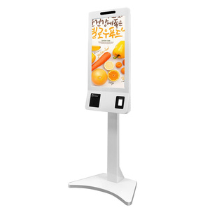 Quiosque interativo do serviço do auto do tela táctil do <span class=keywords><strong>LCD</strong></span> da impressora térmica do varredor interno do <span class=keywords><strong>QR</strong></span> <span class=keywords><strong>Code</strong></span> do suporte multi com Wifi para o shopping
