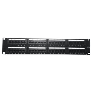 Ethernet en blanco Modular Patch Network Cat7 Cat6 RJ45 Montaje en rack 19 pulgadas 1U 2U Cat6 UTP 48 Port Patch Panel - Product Image 1