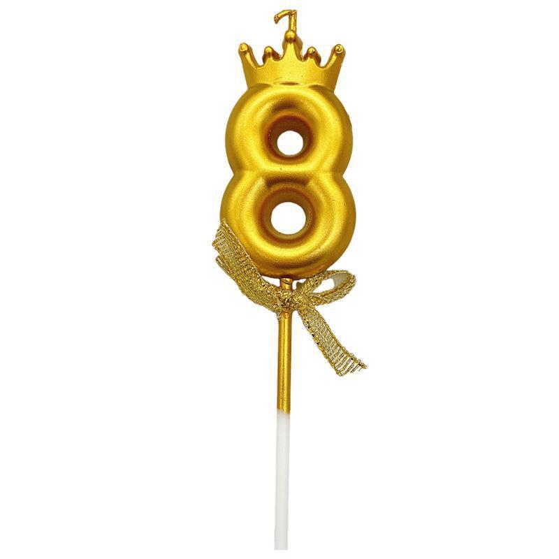 Crown Number Candles 8 (1 piece)