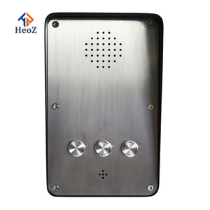 Senza tastiera in acciaio inox industriale telefono 3 pulsanti telefono spingere per parlare di chiamata automatica del telefono sistema di cercapersone citofono per la prigione - Product Image 5
