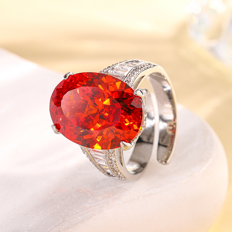 Bague orange coupée nid d'oiseau