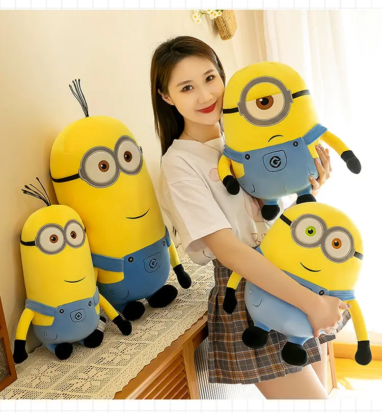 Wholesale Hot Selling Minion Doll Children's Plush Toys Gift Throw Pillow Cute Yellow Minionsed Doll Birthday Presents For Kids