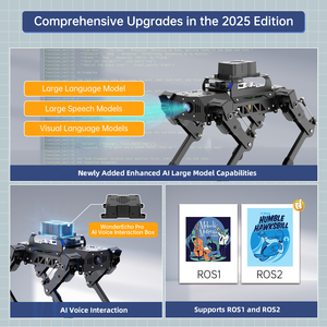 Hiwonder PuppyPi ROS1 ROS2 quadrupede lampone <span class=keywords><strong>Pi</strong></span> interazione vocale AI Robot educazione alla visione con modello AI grandi (ChatGPT)