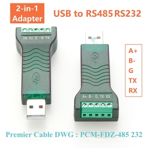 2-in-1 USB to <strong>RS485</strong> <strong>RS232</strong> Signal Converter with FTDI FT232 Chip, USB to <strong>RS232</strong>, USB to <strong>RS485</strong>, USB <strong>RS232</strong> <strong>RS485</strong> Serial <strong>Adapter</strong> - Product Image 5