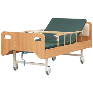 Удобная одноколенчатая наклонная медицинская кровать, деревянная Больничная койка для пациентов для медицинских учреждений - Product Image 4