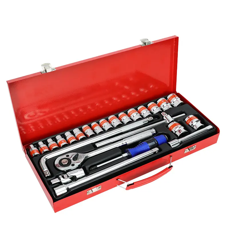 24 Pcs Set di attrezzi per riparazione automatica a mano Set di strumenti per officina meccanica Set di chiavi per Garage