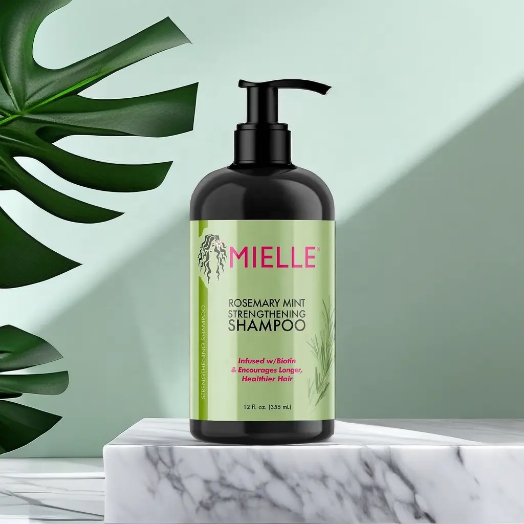 2023 Hot Sale Mielle 355 MLRosemary Mint Shampoo Fortalecimento Promove o Crescimento Do Cabelo Shampoo Com Biotina